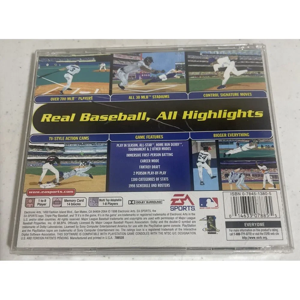 Triple Play 99 (Sony PlayStation 1) PS1 Complete w/‎ Manual